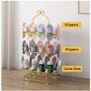 GZHERVICES 2/3-Tier Vertical Hanging Shoe Rack, Black, 54 x 75 cm view 2