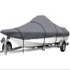 QIUYMGFG 210D T-Top Boat Cover, 17–25 ft V-Hull Fishing Boat Cover, Waterproof Heavy-Duty Marine Trailerable Canvas Cover (Gray, 19–21 ft) view 1