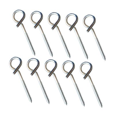 Gatuida Stainless Steel Screw Hooks, 10-Pack, for Walls and Home