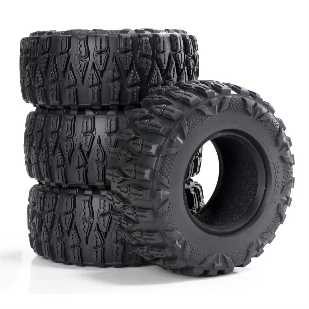 YONMFRDS 4-Piece 2.6-Inch Dragon Claw Rubber Tires for 1:10 RC Rock Crawlers