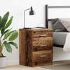 qohoio Nightstand, 38 x 35 x 55 cm, Reclaimed Wood Look, Engineered Wood view 3