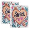 Valentine's Day Florals Peach True Love Heart 3-Ring Binder, 1.5 in, Pocket Cover, 1/2 Pack view 1