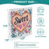 Valentine's Day Florals Peach True Love Heart 3-Ring Binder, 1.5 in, Pocket Cover, 1/2 Pack view 4