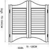 Solid Wood Café Saloon Doors for Bar or Kitchen, White, 70–80 cm view 2
