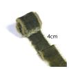 AQXYWQLL Handmade Frayed-Edge Velvet Suede Fabric Ribbon, Olive Green view 3