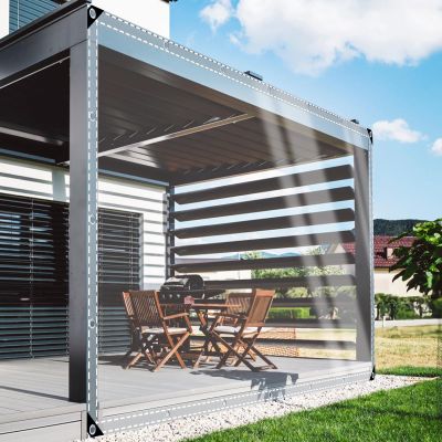 Transparent Waterproof PVC Tarp, 0.5 mm, 6 x 6 m