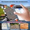 YHNQFB Motorcycle Phone Holder for Kawasaki Vulcan S 2015–2024, Black Rearview Mirror Style view 4