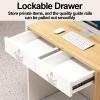 Modern Reception Desk with Lockable Drawers view 3