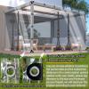 Transparent Waterproof PVC Tarp, Custom-Cut, with Two Zippers, 0.35 mm, 3 m x 7.2 m view 3