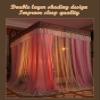 Princess Bed Canopy Curtains for Girls, Twin/King-Size Bed, Double-Layer Mesh with Frame, 4-Poster Canopy view 2