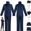 bbganlian Jujutsu Kaisen Fushiguro Megumi Cosplay Costume Outfit, Gojo Satoru Role-Play Uniform Set with Wig for Men (S) view 1