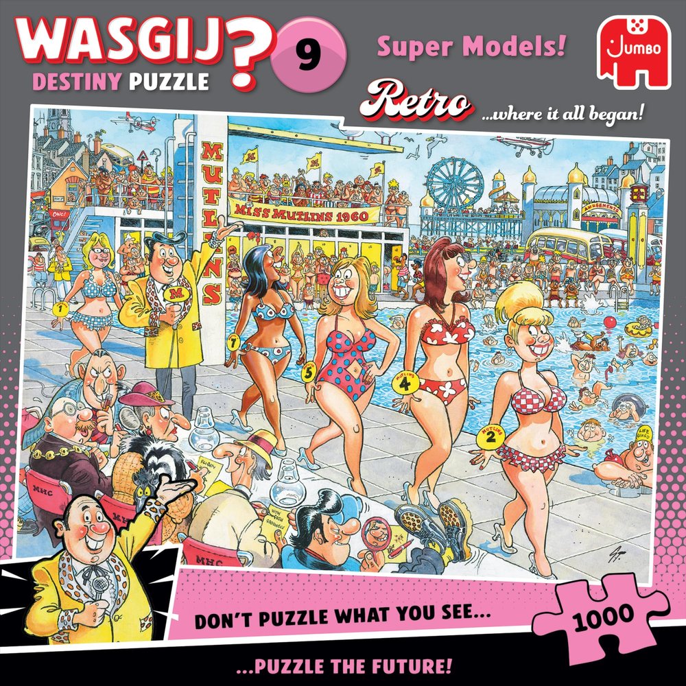 Wasgij Retro Destiny 9 Super Models – 1,000-Piece Adult Puzzle