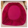 Velvet Plush Fitted Sheet, Warm and Soft, Dark Pink, 150 x 200 cm, 1 Piece view 2