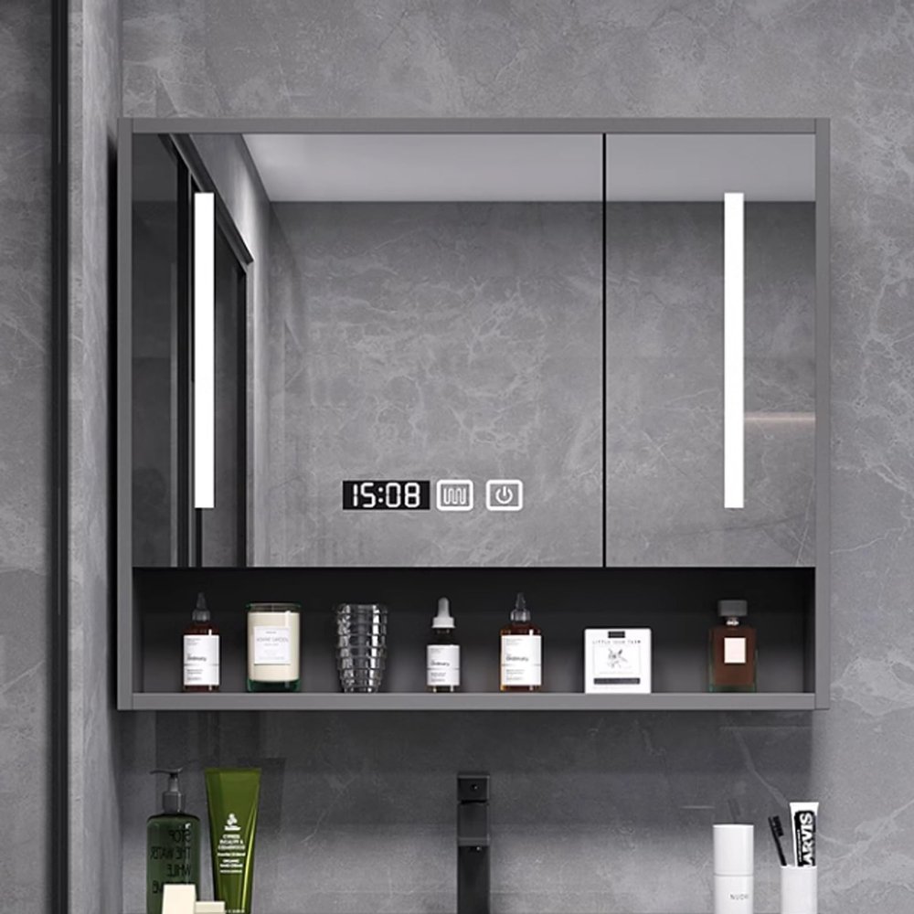 LDTTYRC Smart LED Bathroom Medicine Cabinet with Defogging Mirror