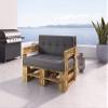 Lermowood Flamed Pallet Sofa, 100 x 60 x 30 cm view 2