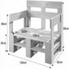 Lermowood Flamed Pallet Sofa, 100 x 60 x 30 cm view 3