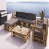 Lermowood Flamed Pallet Sofa, 100 x 60 x 30 cm view 4