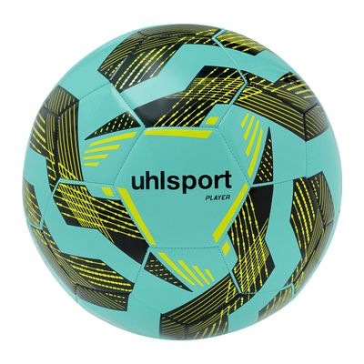 uhlsport Player Soccer Ball for Adults - Size 5, Green/Black/Fluorescent Yellow