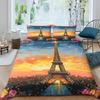 Eiffel Tower Paris Bedding Set 135 x 200 cm, 100% Microfiber, with Zipper and 2 Pillowcases view 1