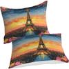 Eiffel Tower Paris Bedding Set 135 x 200 cm, 100% Microfiber, with Zipper and 2 Pillowcases view 3