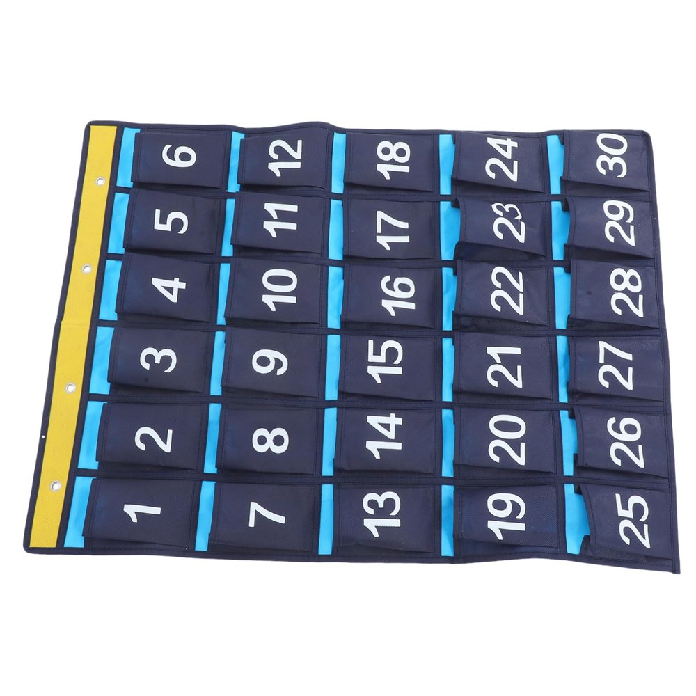 Hanging Cell Phone Holder for Classroom with 30 Numbered Pockets