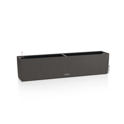 LECHUZA BALCONERA Stone Planter with Watering System, 100 cm, Graphite Black