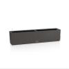 LECHUZA BALCONERA Stone Planter with Watering System, 100 cm, Graphite Black view 1
