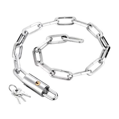 Rrlihjgu Bike Lock, Heavy-Duty Steel Anti-Theft Chain Lock with Keys