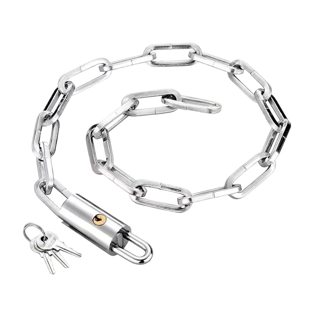 Rrlihjgu Bike Lock, Heavy-Duty Steel Anti-Theft Chain Lock with Keys
