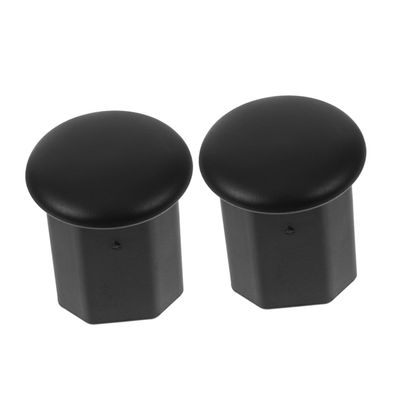 BESPORTBLE Hockey Stick End Caps, 2-Pack, Black TPE, Octagonal Design