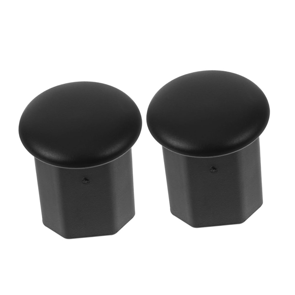 BESPORTBLE Hockey Stick End Caps, 2-Pack, Black TPE, Octagonal Design