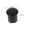 BESPORTBLE Hockey Stick End Caps, 2-Pack, Black TPE, Octagonal Design view 2