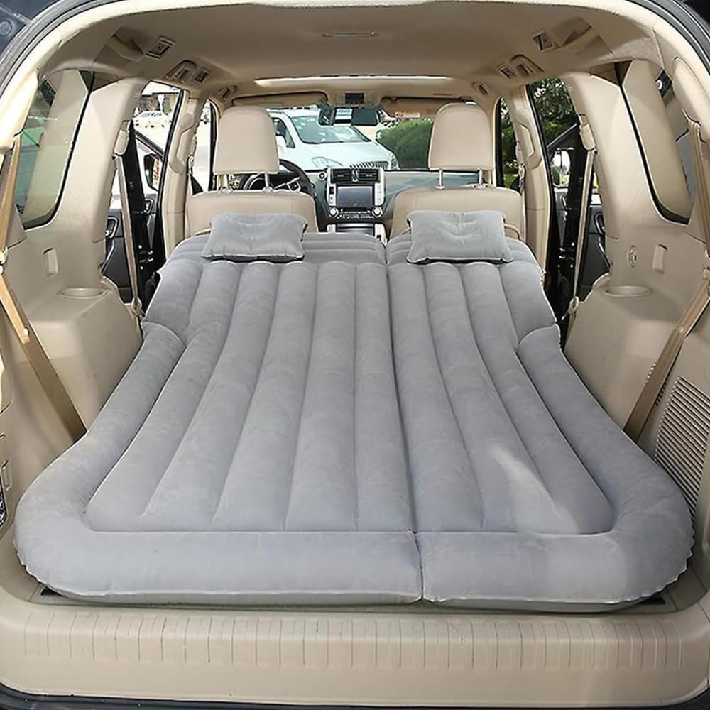 Jrfeng Inflatable Car Mattress for Kia KX Cross 2017–2023, Thick Portable Rear-Seat/Trunk Air Mattress, B-Trunk