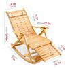 OLSKFUH Folding Lounge Chair with Ottoman, Brown view 2