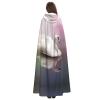 EdWal White Swan-Print Hooded Cloak for Halloween and Cosplay view 4