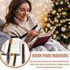 TRKETK 4-Piece Bookmark Set with 5 Colorful Faux Leather Ribbons view 4