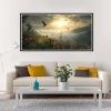 Paint by Numbers Large Sunset Unframed Bird Acrylic Canvas Kit, 70 x 140 cm - YH1026 view 1