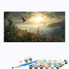 Paint by Numbers Large Sunset Unframed Bird Acrylic Canvas Kit, 70 x 140 cm - YH1026 view 3