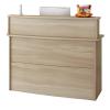 Snaweo Reception Desk with Drawer, Cable Pass-Through, Walnut A, 120 cm/47 in view 1