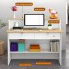 Snaweo Reception Desk with Drawer, Cable Pass-Through, Walnut A, 120 cm/47 in view 2
