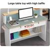 Snaweo Reception Desk with Drawer, Cable Pass-Through, Walnut A, 120 cm/47 in view 3