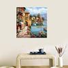 Okeeyseda Paint by Numbers DIY Acrylic Painting Kit for Kids & Adults, 40 x 45 cm, Silent Harbor Pattern, 3 Brushes view 3