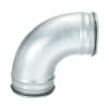 YKMBFEQC 4-Inch 90-Degree Duct Connector, Galvanized Steel Elbow with Rubber Gasket view 1