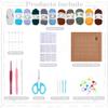INFUNLY 6-Style Granny Square Crochet Kit for Adults, 8 x 8-Inch Floral Squares, DIY Starter Set with Instructions and Blocking Mat view 2