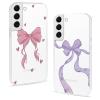 Phoona 2-Pack Phone Cases for Samsung Galaxy S22 5G, 6.1", Bow Pattern, Soft Clear TPU Silicone view 1
