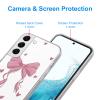 Phoona 2-Pack Phone Cases for Samsung Galaxy S22 5G, 6.1", Bow Pattern, Soft Clear TPU Silicone view 3