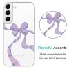 Phoona 2-Pack Phone Cases for Samsung Galaxy S22 5G, 6.1", Bow Pattern, Soft Clear TPU Silicone view 4