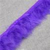 WDZDS Purple Fluffy Rooster Hackle Feather Fringe Trim, 8–10 cm Wide × 2 m view 1