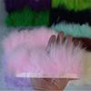 WDZDS Purple Fluffy Rooster Hackle Feather Fringe Trim, 8–10 cm Wide × 2 m view 2