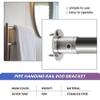 Okeeyseda Wardrobe 22 mm Diameter Pipe Hanging Rail Rod End Support Bracket view 2